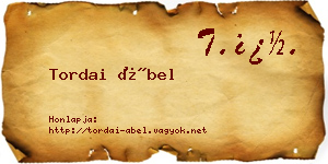 Tordai Ábel névjegykártya