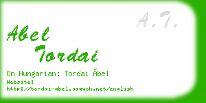 abel tordai business card